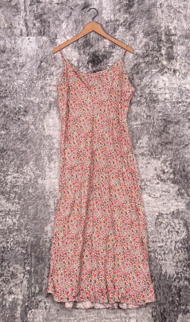 J Crew Dress 20 Tall Womens Floral Cupro Slip Midi